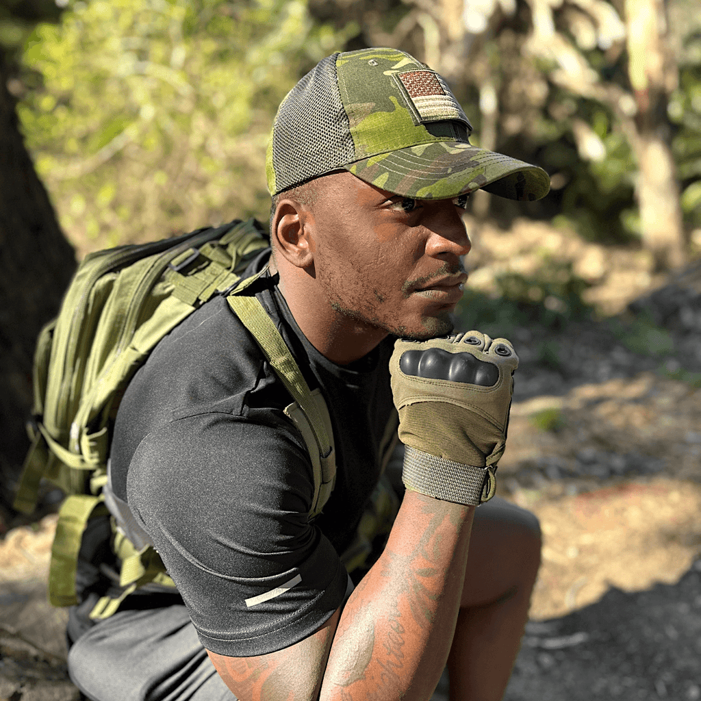 JupiterGear Military-Style Tactical Patch Hat with Adjustable Strap | Breathable & Unisex