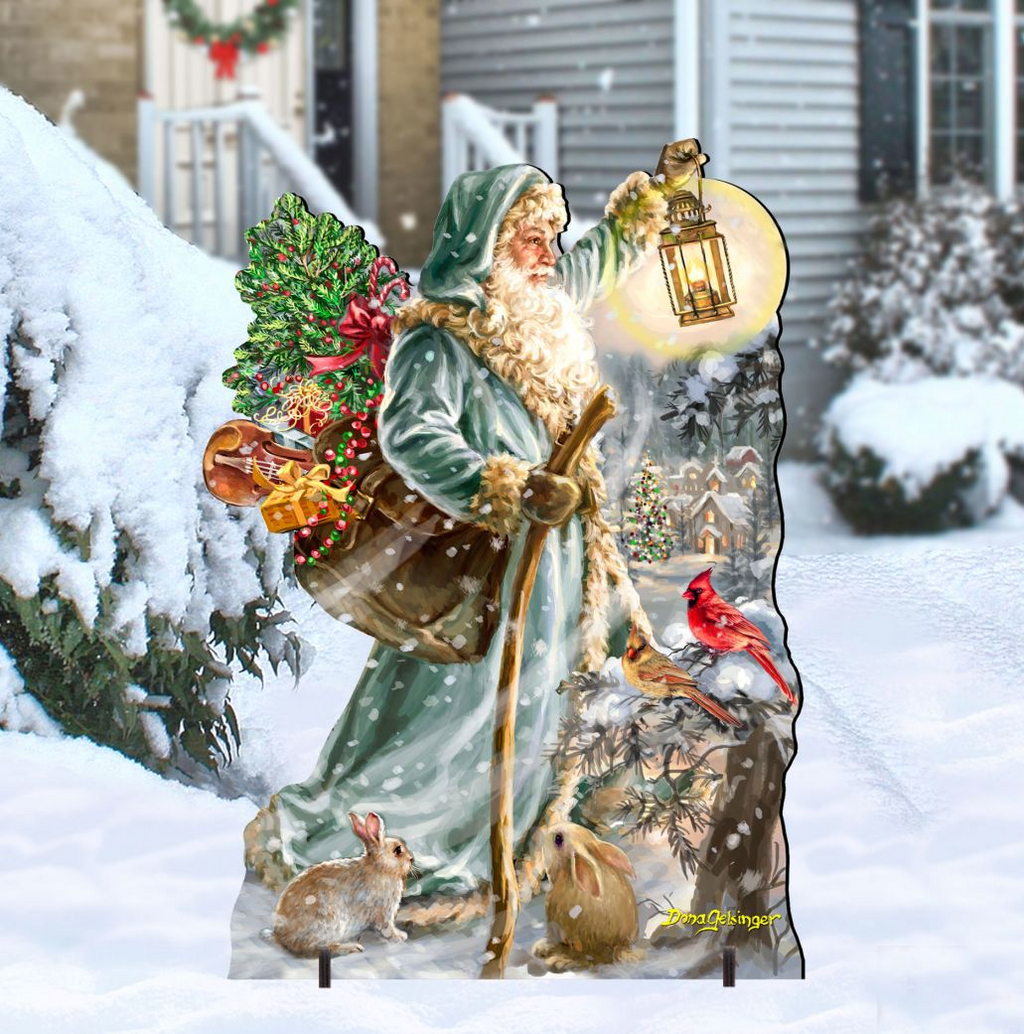 Saint Nicholas Christmas Outdoor Decor by D. Gelsinger - Christmas Santa Snowman Decor - 8461067F-DG
