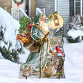 Saint Nicholas Christmas Outdoor Decor by D. Gelsinger - Christmas Santa Snowman Decor - 8461067F-DG