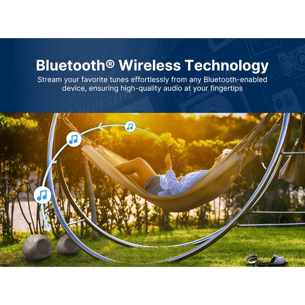 Emerson 1-Pair Mini Pebbles Duo Bluetooth Outdoor Speakers