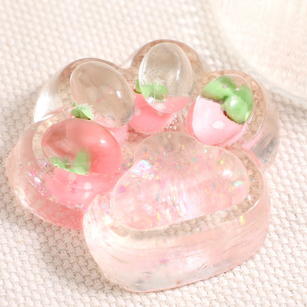 Cute Cat Paw Ice Cube Squishy Musical Decompression Toy