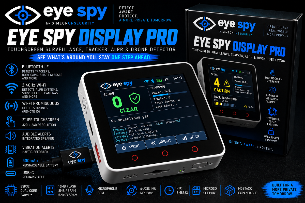 Eye Spy Display Pro | Touchscreen Surveillance, Tracker, ALPR & Drone Detector