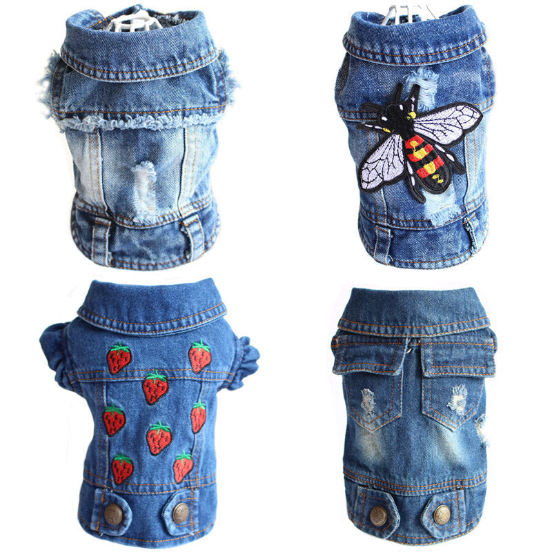 Dog Denim Jacket — 9 Styles, Sizes XS–2XL