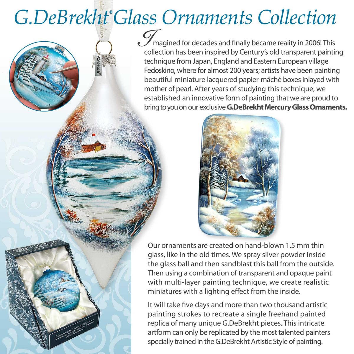 Elk Glass Christmas Ornament – Holiday Splendor Wildlife Ornament by G. DeBrekht – 73408