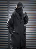 HiJ36 Black Urban Trench Coat