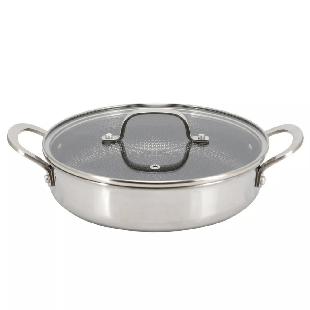 Better Chef 10-Inch 3-Ply Stainless Steel Nonstick Deep Fry Pan with Lid