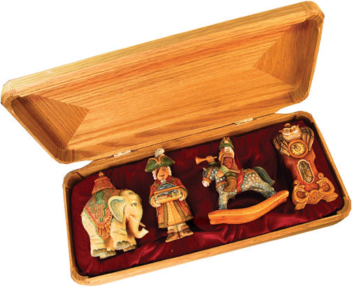 Nutcracker Ornaments Set of Wooden chests by G. DeBrekht 53311-B4