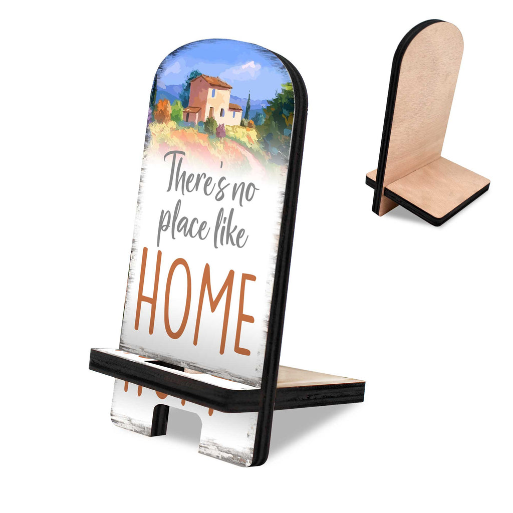 There Is No Place Like Home Cell Phone Stand Family Decor Wood Mobile Tablet Holder Charging Station Organizer - 892069