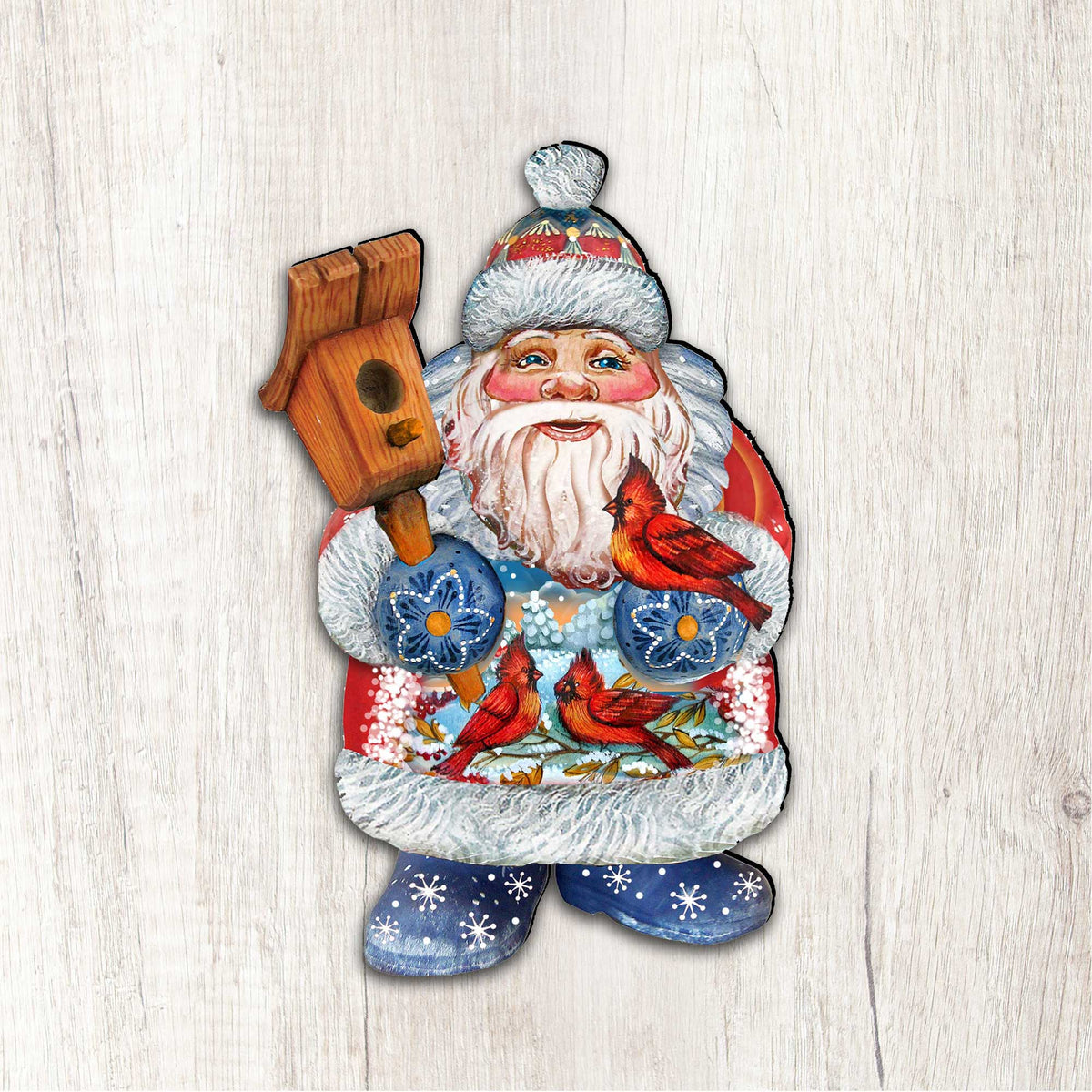 Holiday Bird Christmas Door Decor by G. DeBrekht - Christmas Santa Snowman Decor - 8118023H