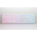 Ducky one 3 classic pure white rgb mechanical keyboard (white, us layout (qwerty), cherry mx speed silver, 100%, rgb led, double-shot pbt, hot-swappable, quack mechanics)