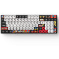 Iqunix f97 graffiti diary wireless mechanical keyboard (black, us layout (qwerty), ttc gold pink, 96%, rgb leds, hot-swappable, pbt, 2.4ghz | bluetooth 5.1 | usb-c)