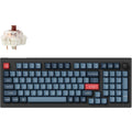 Keychron v5 max-d3 rgb mechanical keyboard (black, us layout (qwerty), gateron jupiter brown, 96%, rgb leds, double-shot pbt, hot swap, 2.4 | bluetooth | usb-c, knob)