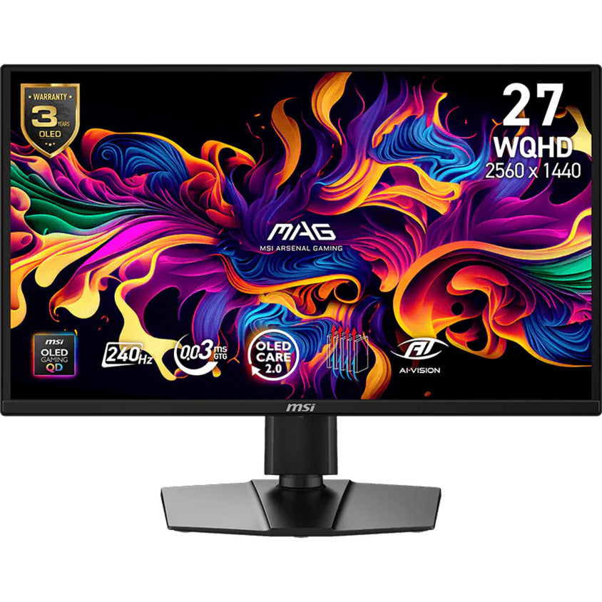 Msi mag 272qp qd-oled x24 26.5 gaming monitor (black, 2x hdmi, displayport, usb-c, 240 hz)
