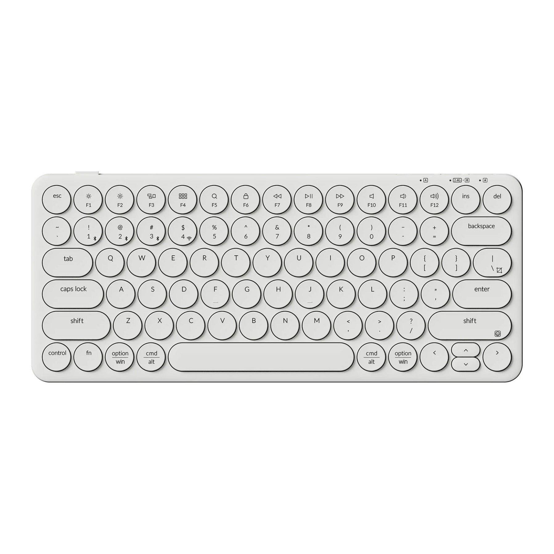 Keychron B3 Pro-K8 keyboard (white, US layout (QWERTY), scissor switches, 75%, ABS keycaps, 2.4 GHz | Bluetooth | USB)