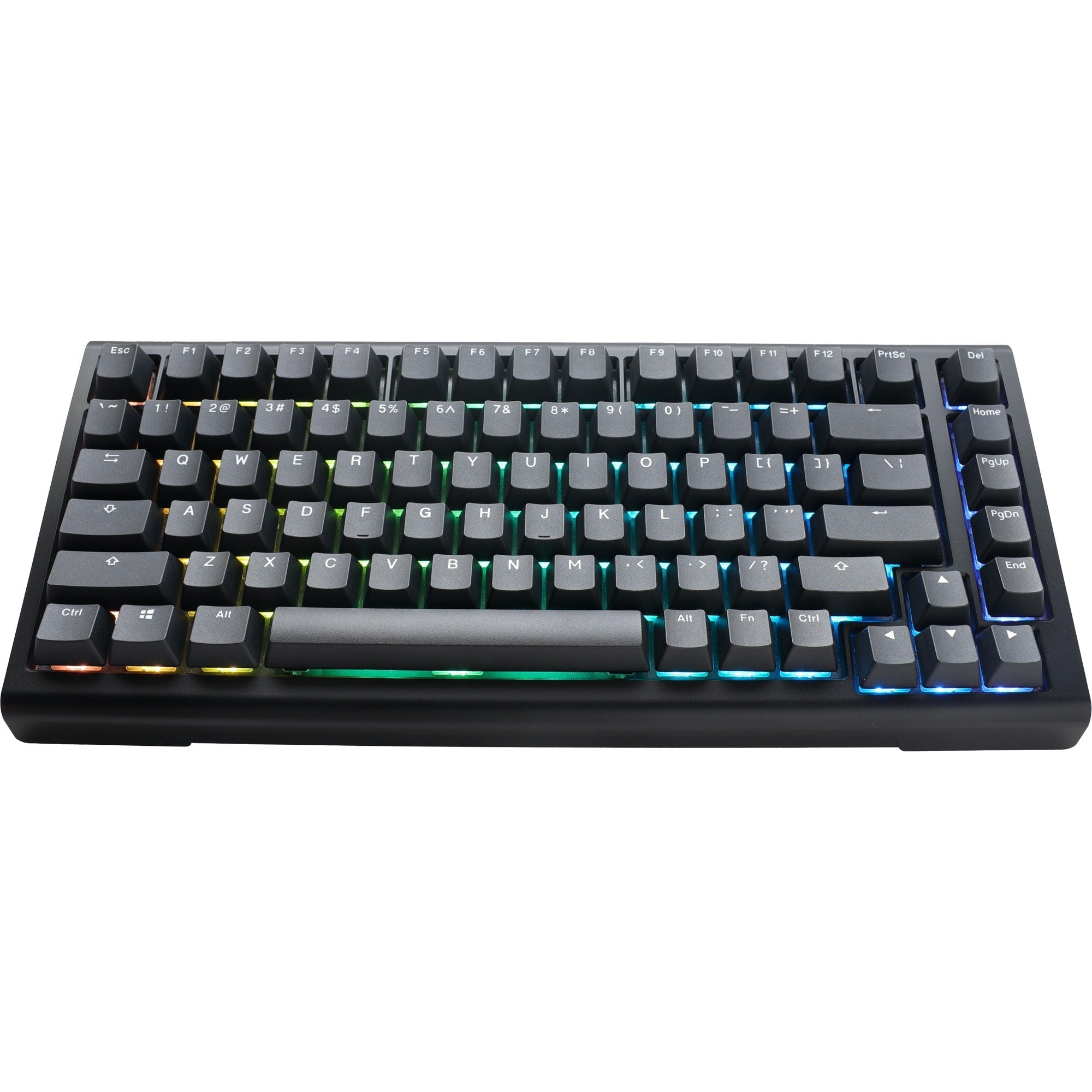 Ducky ProjectD Tinker 75 with QMK VIA, keyboard (black white, US layout, Cherry MX Red, RGB LED, double-shot PBT, hot-swappable, gasket mount, 75%)
