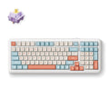 Mchose K99 Horizon Orange Hyacinth Wireless Gasket Mount Mechanical RGB Keyboard (White, US Layout (Qwerty), KTT Hyacinth, RGB, Hot Swap, Double-Shot PBT, Wireless | Bluetooth | USB-C)
