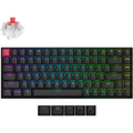Keychron K2 QMK-H1 RGB mechanical keyboard (black, US layout (QWERTY), super red, 75%, RGB LEDs, cherry double-shot PBT, hot swap, Bluetooth 5.2 | USB-C)