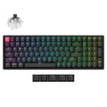 Keychron k4x-c3 rgb mechanical keyboard (black, us layout (qwerty), super brown, 96%, rgb, cherry double-shot pbt keycaps, bluetooth | usb-c)
