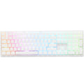 Ducky zero 6108 pure white rgb mechanical gaming keyboard (white, us layout (qwerty), cherry mx2a brown, 100%, rgb leds, double-shot pbt, hot swap, 2.4ghz | bluetooth | usb-c)