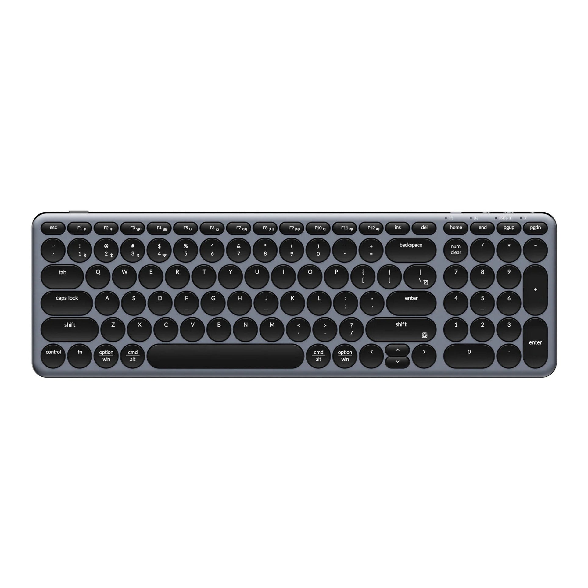 Keychron B4 Pro-K1 keyboard (grey, US layout (QWERTY), scissor switches, 96%, ABS keycaps, 2.4 GHz | Bluetooth | USB)