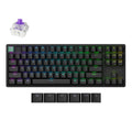 Keychron k8 he-j1 rgb mechanical keyboard (black, us layout (qwerty), gateron double-rail magnetic nebula, 80% (tkl), rgb leds, cherry double-shot pbt, hot swap, usb-c | 2.4 ghz | bluetooth 5.1)