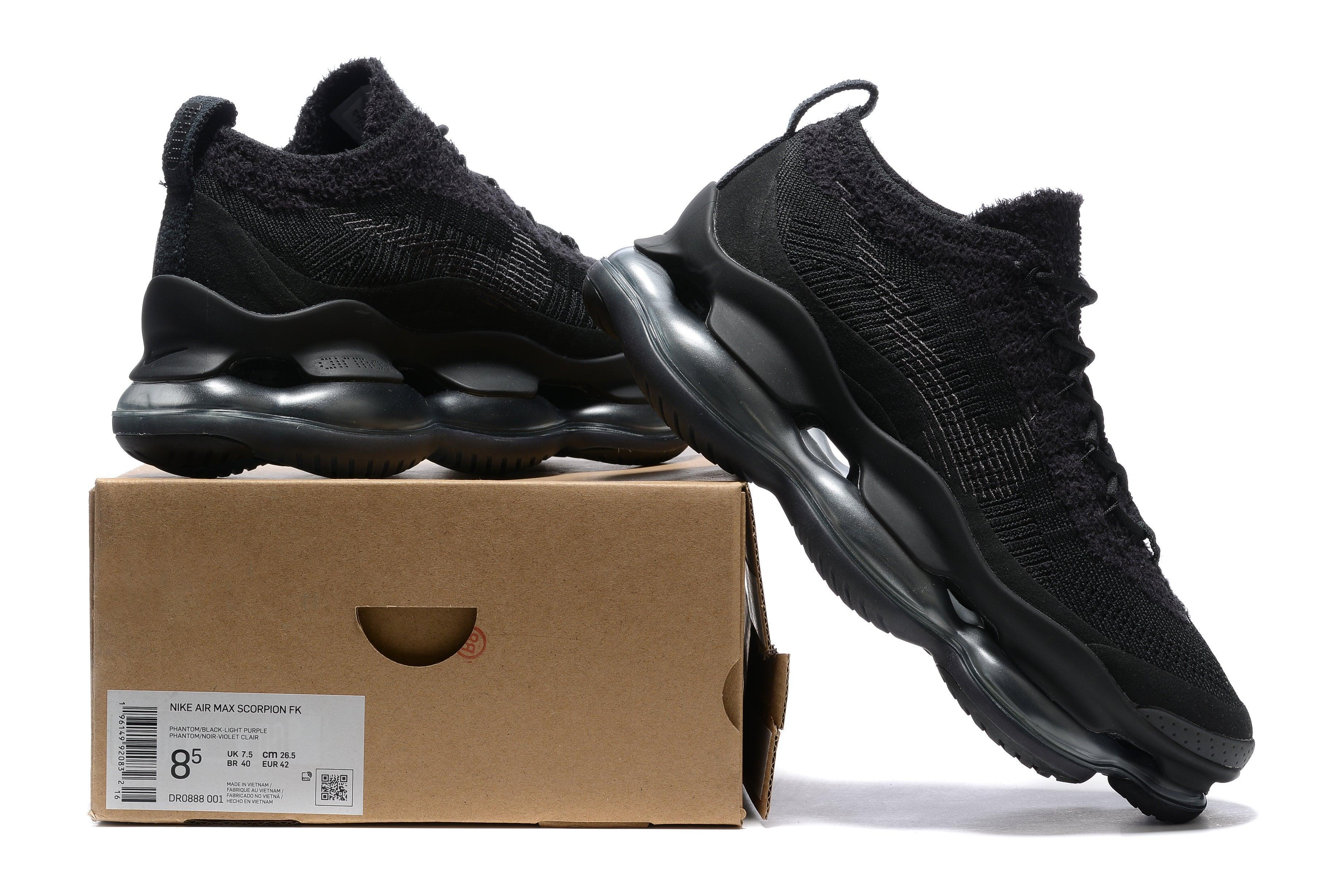 Nike Air Max Scorpion Triple Black - Women's Futuristic Sneakers