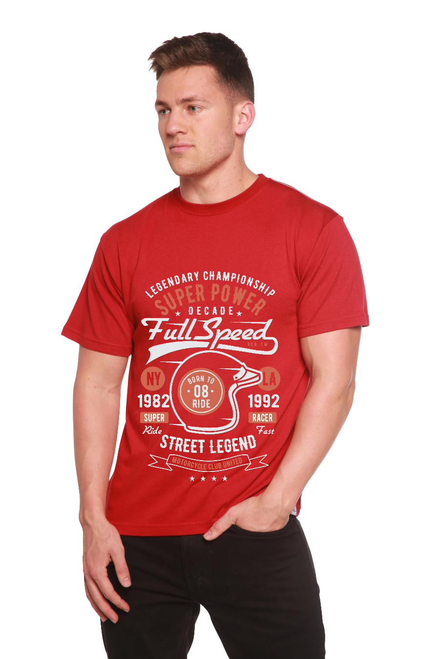 Full Speed Super Men's Bamboo Viscose/Organic Cotton Short Sleeve Graphic T-Shirt