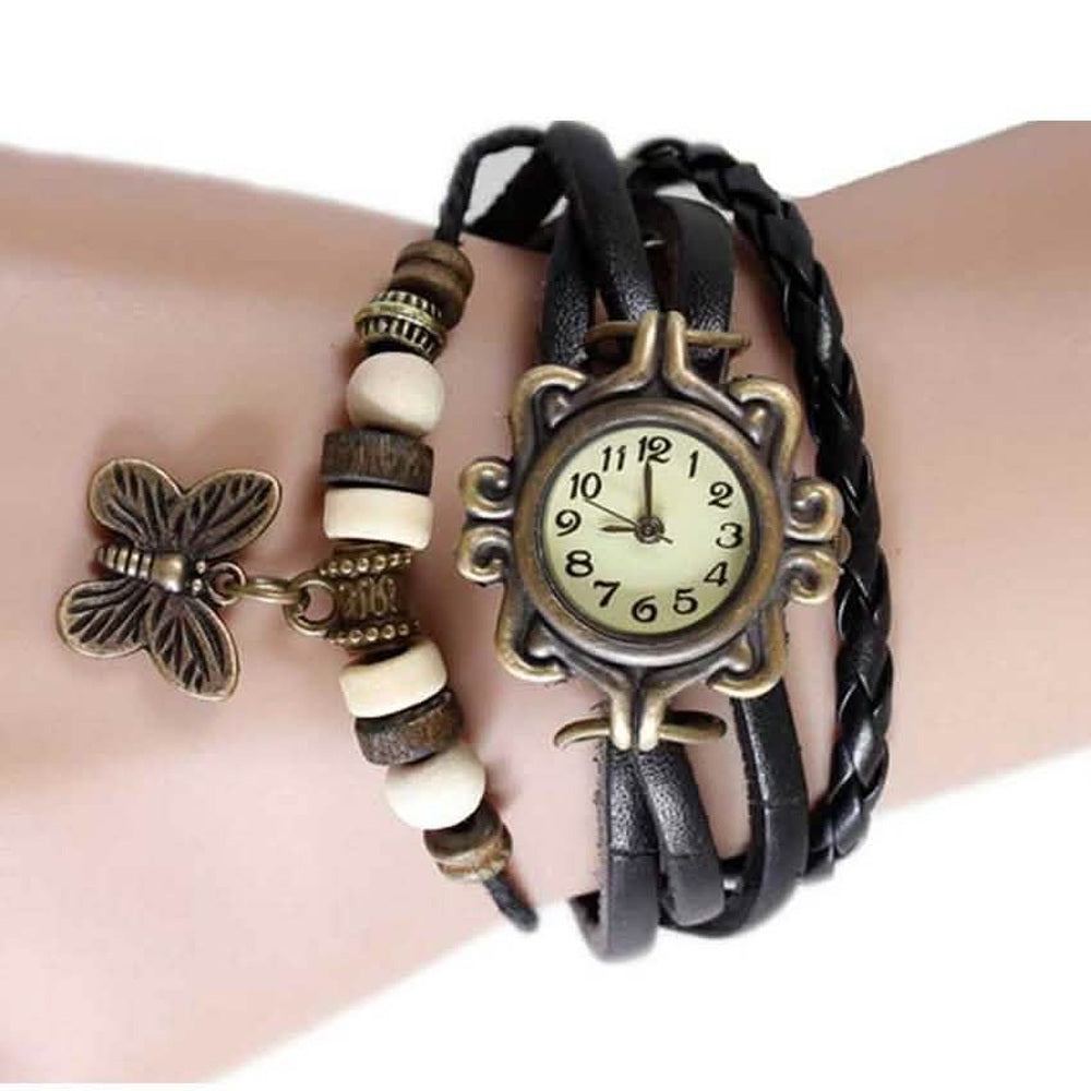 Boho Chic Vintage Inspired Handmade Butterfly Watch