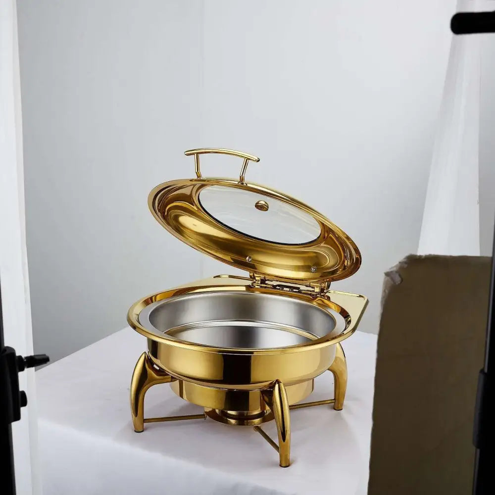 Gold Stainless Steel Hotel Restaurant Bufei Buffet Stove