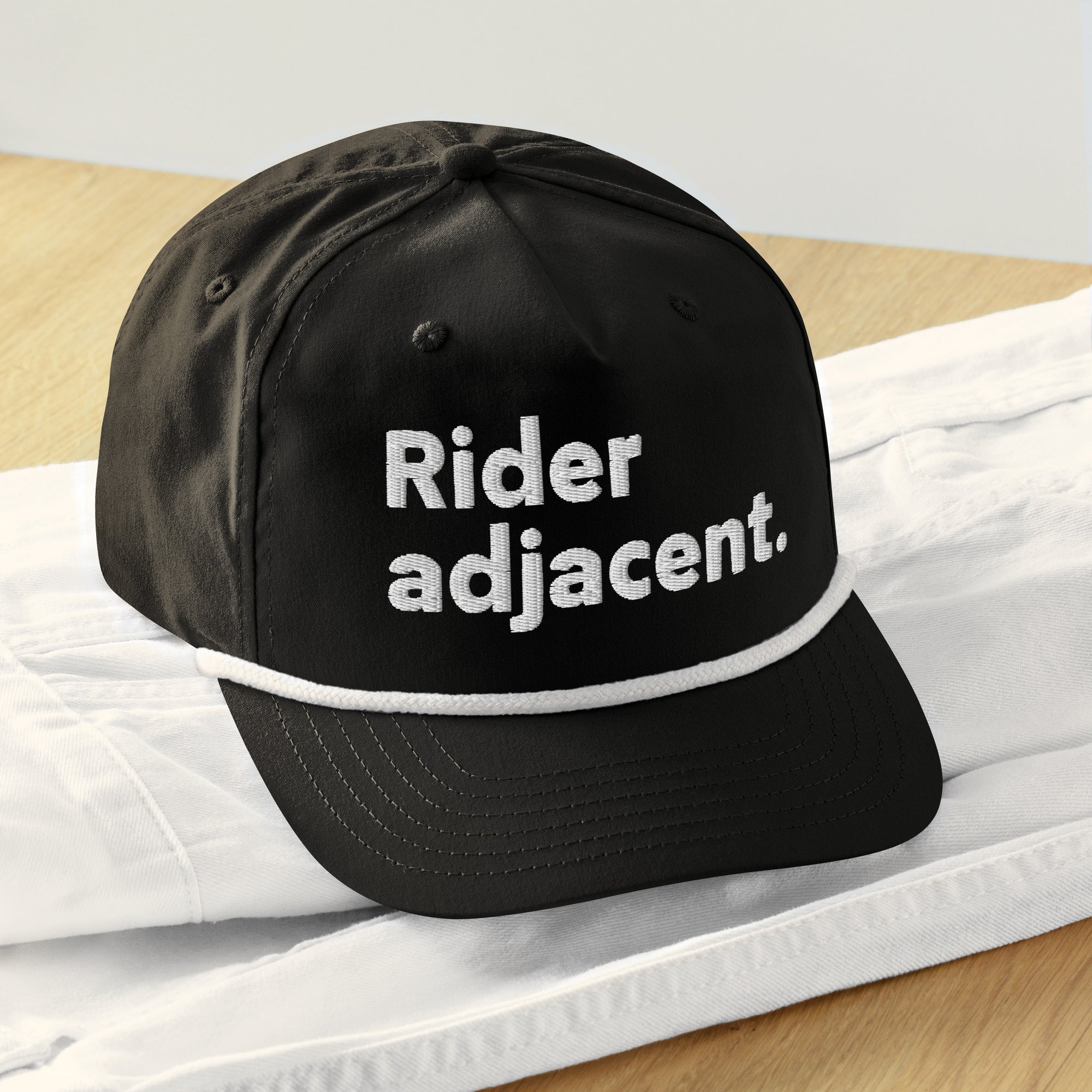 'Rider adjacent' Rope Snapback Cap