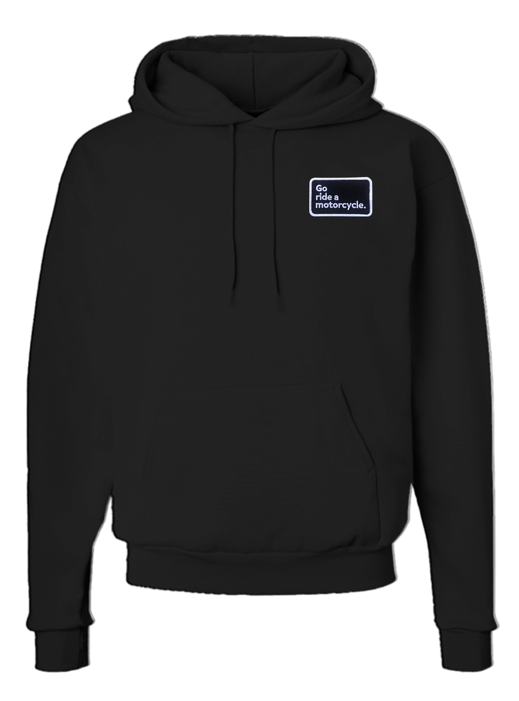 "Go ride a motorcycle" 2-Sided Ecosmart Patch Hoodie