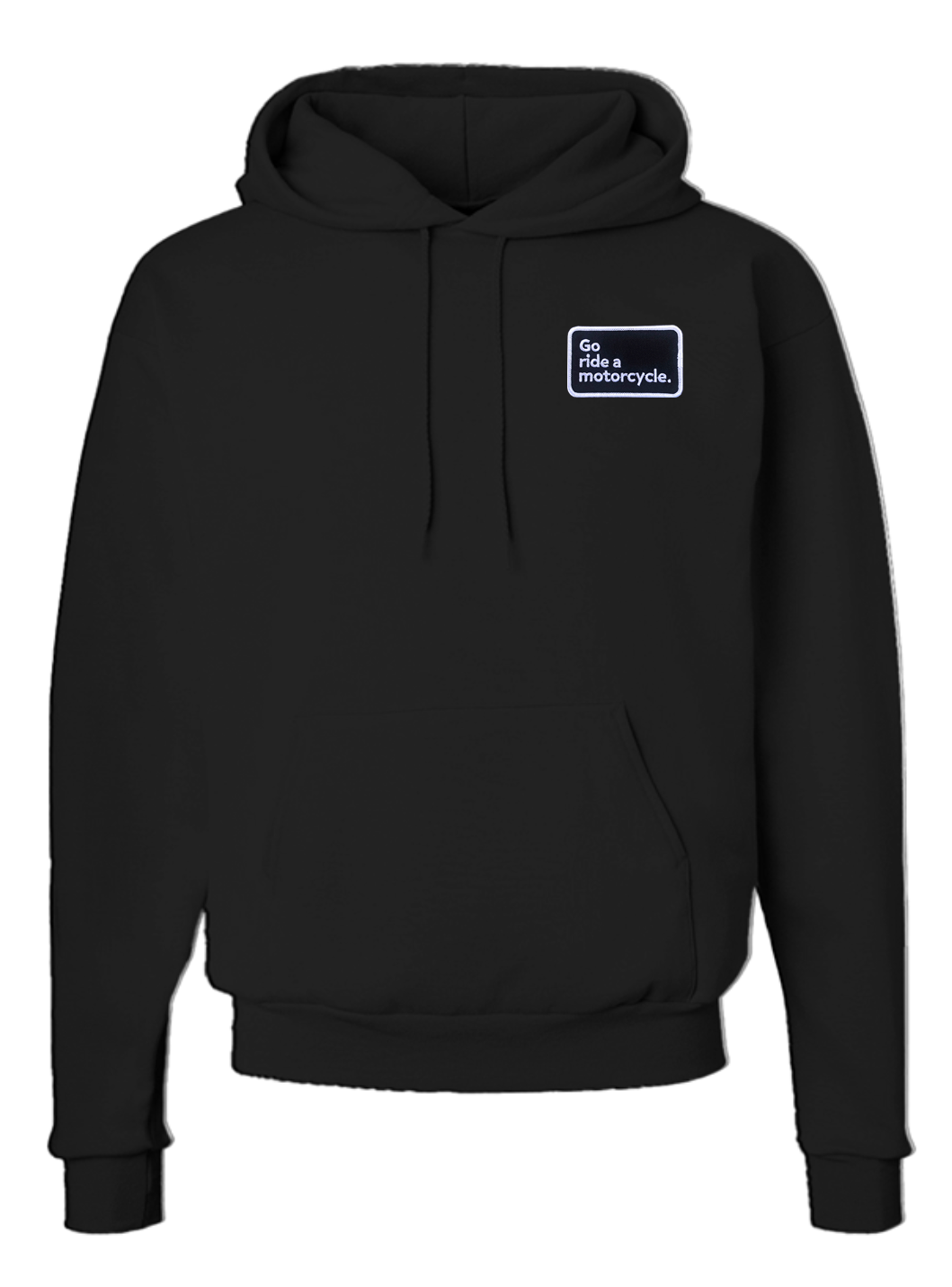 "Go ride a motorcycle" 2-Sided Ecosmart Patch Hoodie