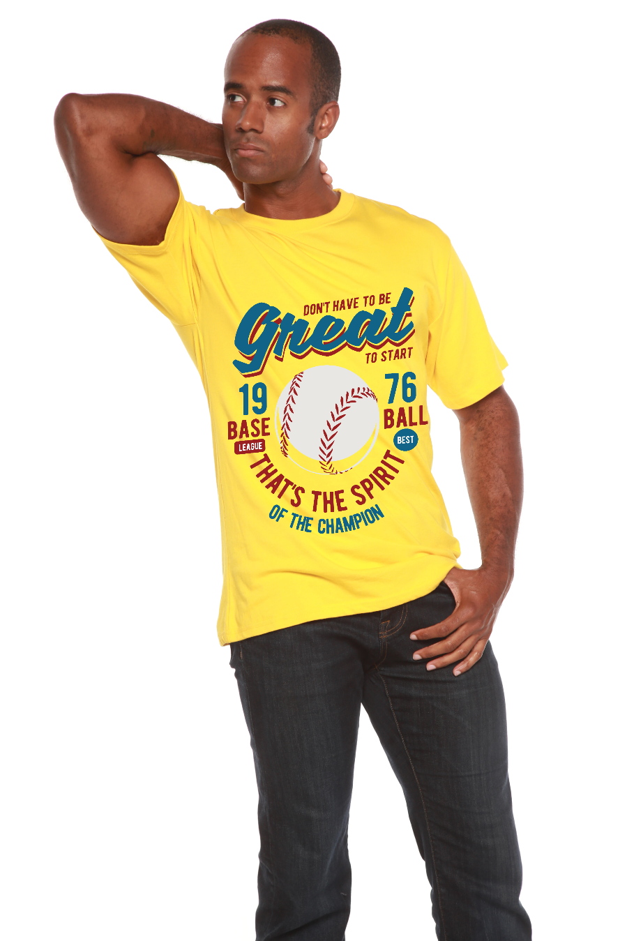 Great Baseball Men's Bamboo Viscose/Organic Cotton Short Sleeve Graphic T-Shirt