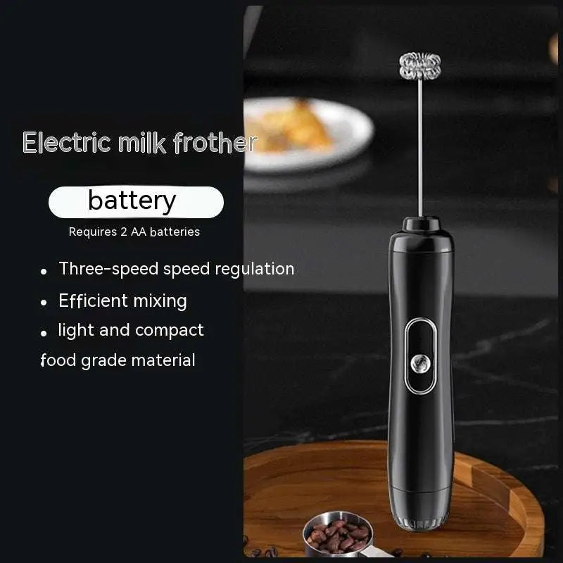 Green Handheld Battery Version Milk Frother