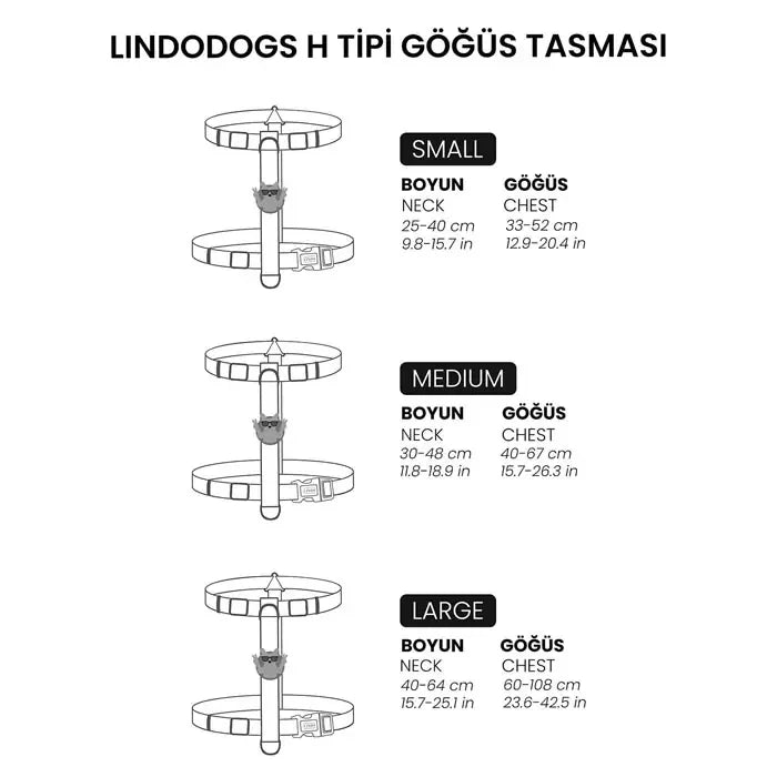 Lindo Blue Dream H-Type Dog Harness for Large Breeds