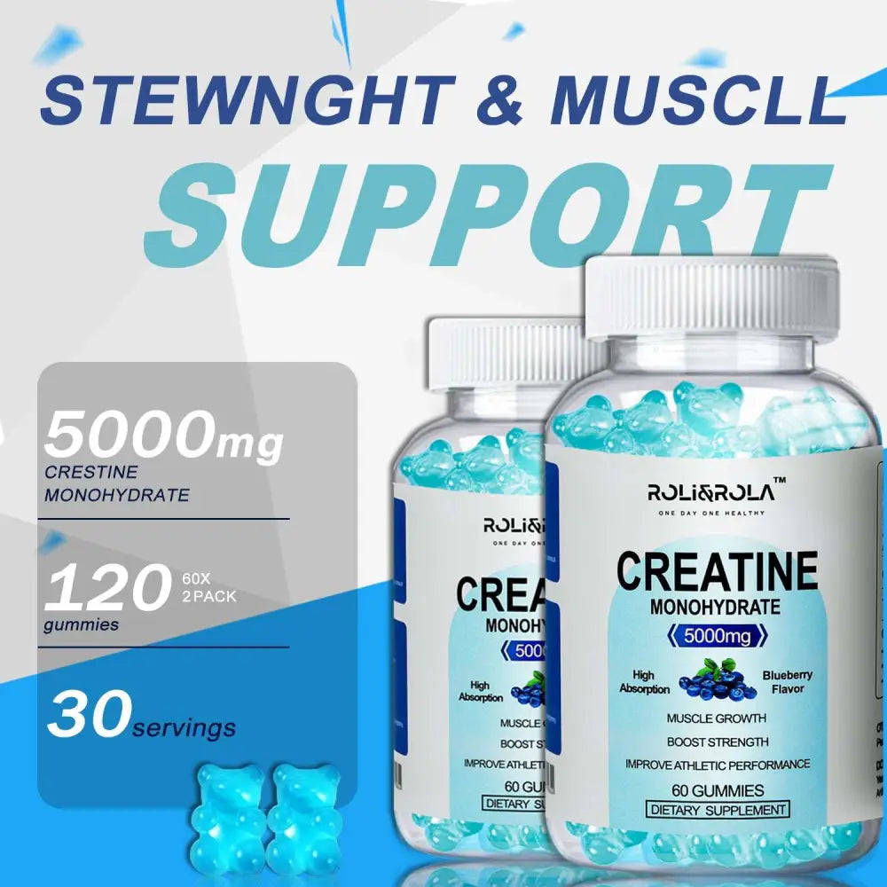 High Strength Creatine Monohydrate Gummies 120 Count