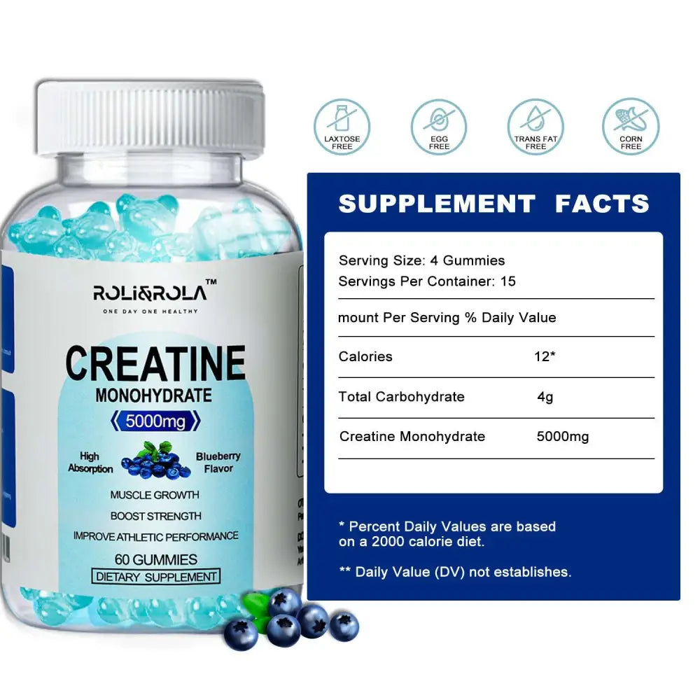 High Strength Creatine Monohydrate Gummies 120 Count