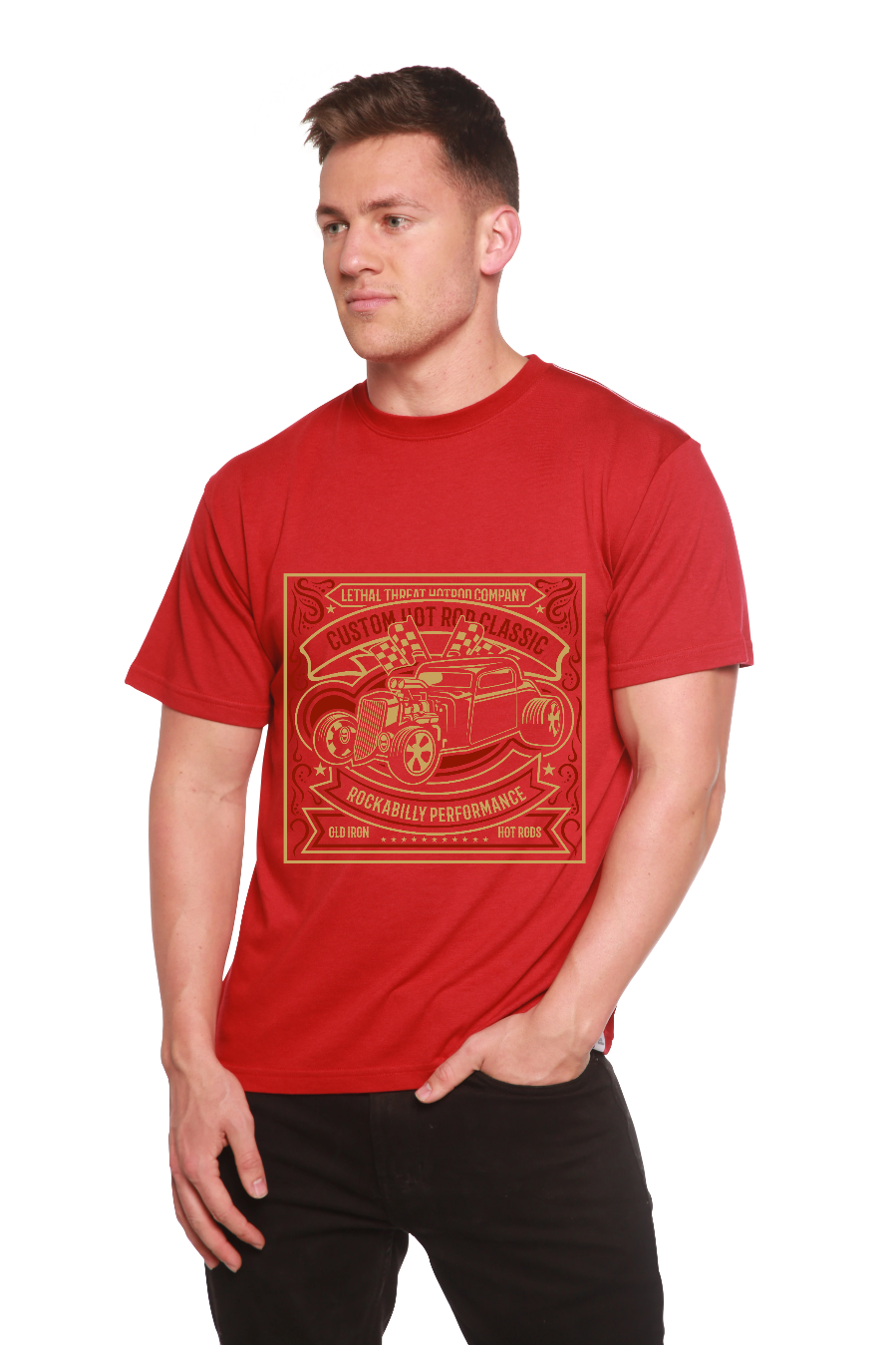 Hot Rod Men's Bamboo Viscose/Organic Cotton Short Sleeve Graphic T-Shirt