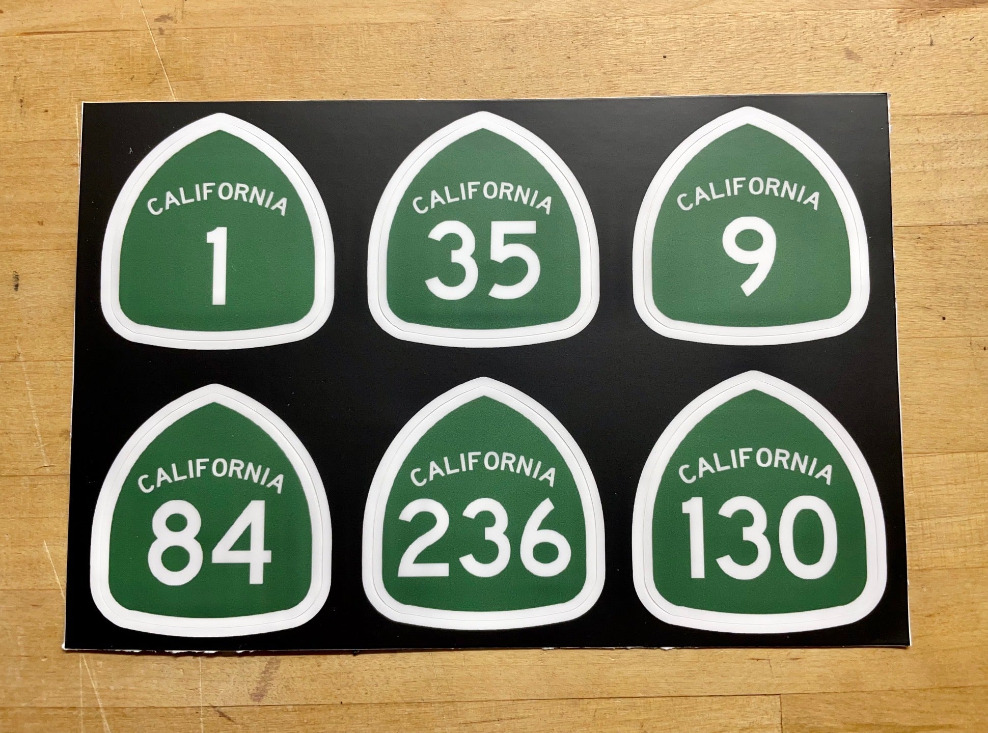 SF Bay Area Peninsula Highways Decal Sheet