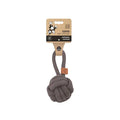 M-Pets Coto Loop Braided Ball Dog Toy with Handle Gray 11cm