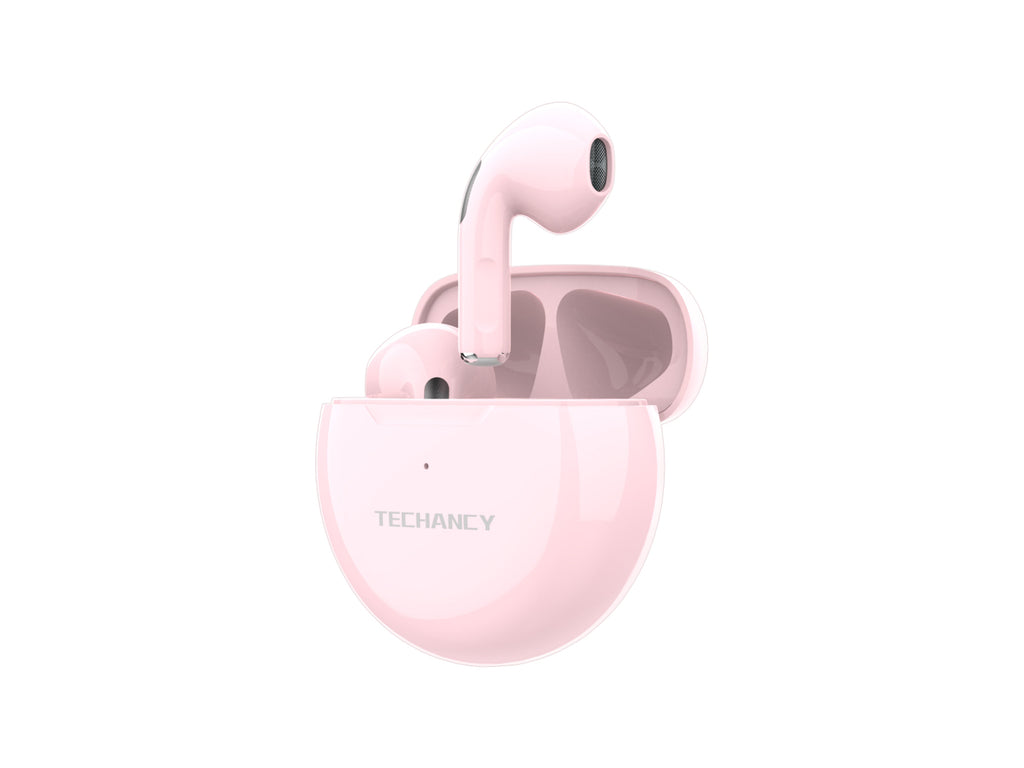 Techancy Auscultadores Sem Fios Pink  KP2702, Ligação Estéreo Sem Fios De 10 M, Reprodução De Música Durante 3-4 Horas