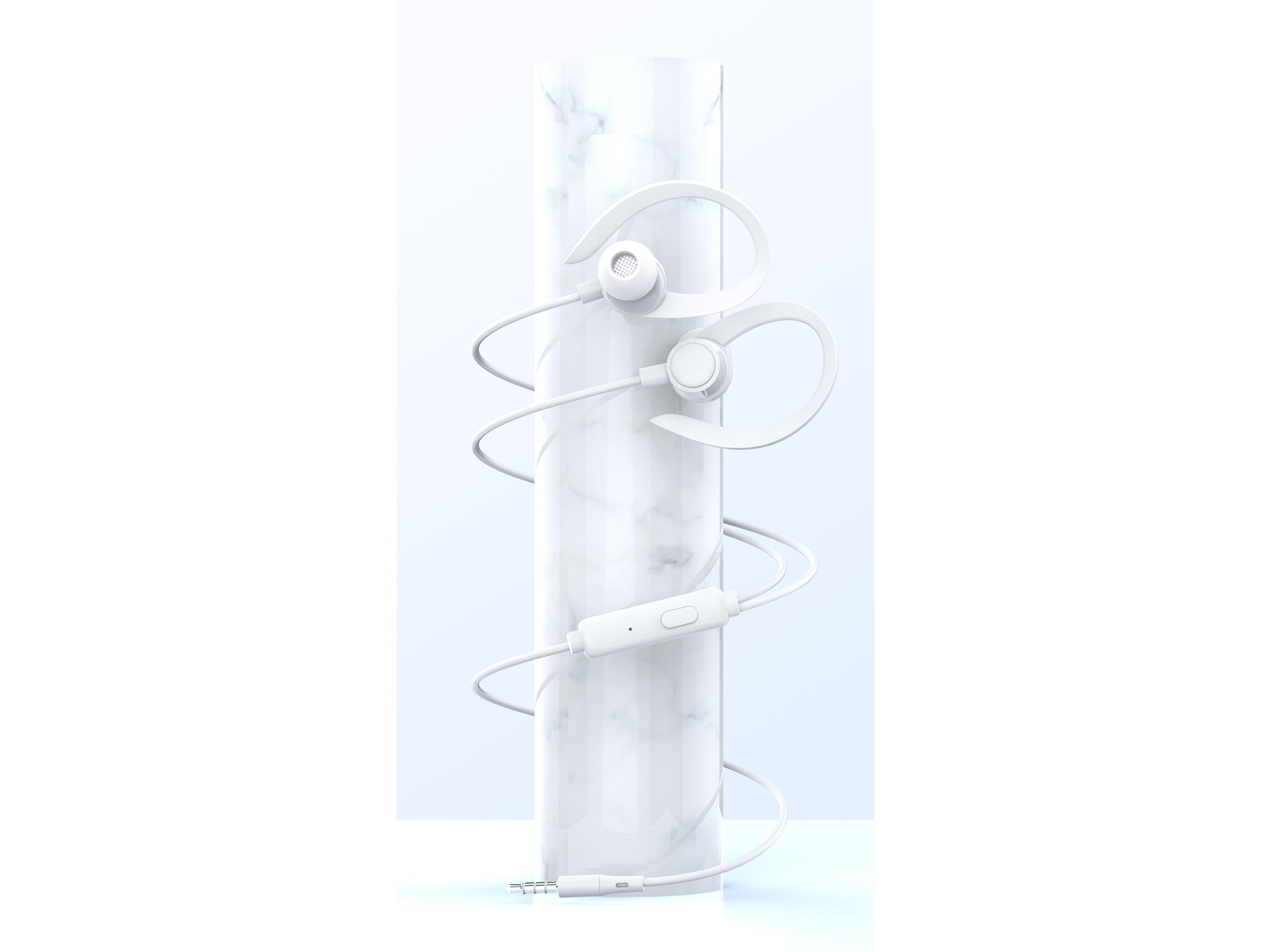 Techancy Auriculares stereo 3.5MM TD8058 cabo 1.2M com microfone confortavel som alta fidelidade Branco