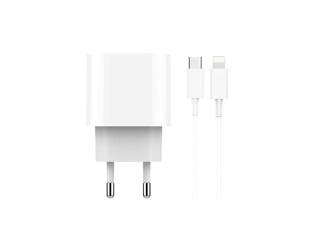 Techancy Carregador Pd 18w TA2786, Conjunto De Cabos Usb C-Lightning, Carregamento Rápido 18W, Compacto E Portátil