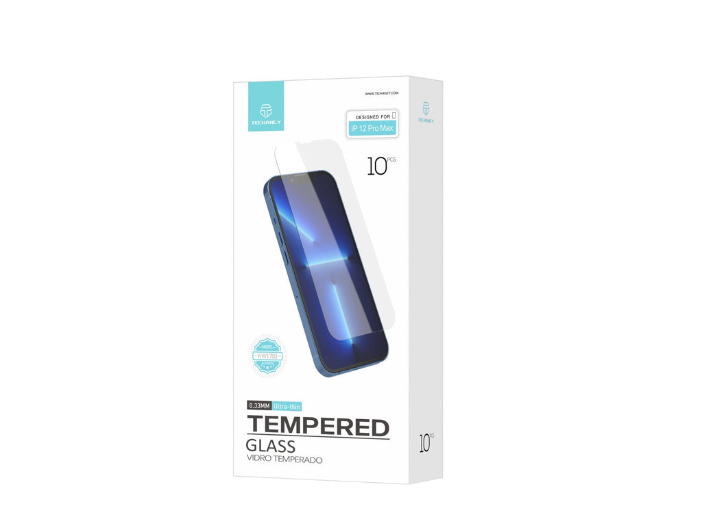 Techancy Película de Vidro Temperado  para iPhone 12 Pro Max KW1700 , 0.33MM, Anti-riscos, Alta Transparência, Fácil Aplicação