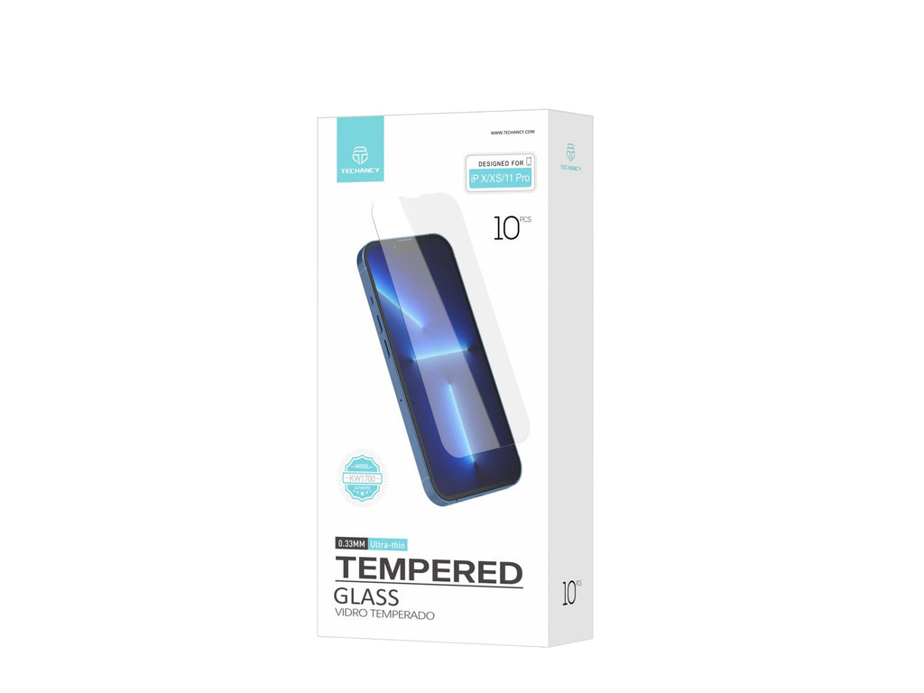 Techancy Película de Vidro Temperado  para iPhone X/Xs/11 Pro KW1700 , 0.33MM, Anti-riscos, Alta Transparência, Fácil Aplicação