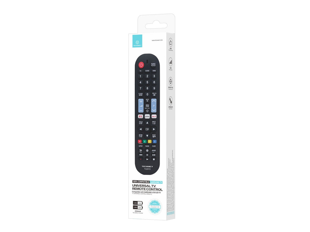 Techancy Controlo Remoto De Tv TU2413, Compatível Com Televisores Da Marca Samsung, Emparelhamento Automático Sem Configuração