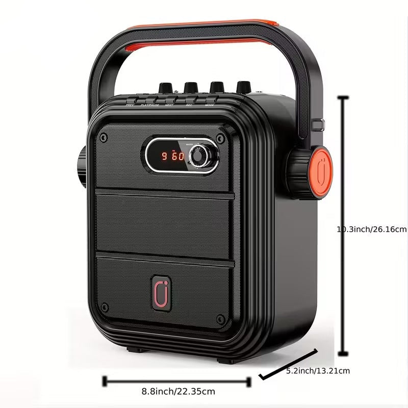 Portable Karaoke Machine with 2 Wireless Microphones