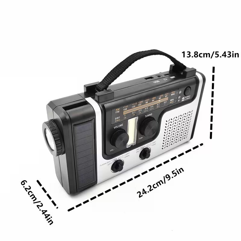Solar Hand Crank Emergency Radio Charger