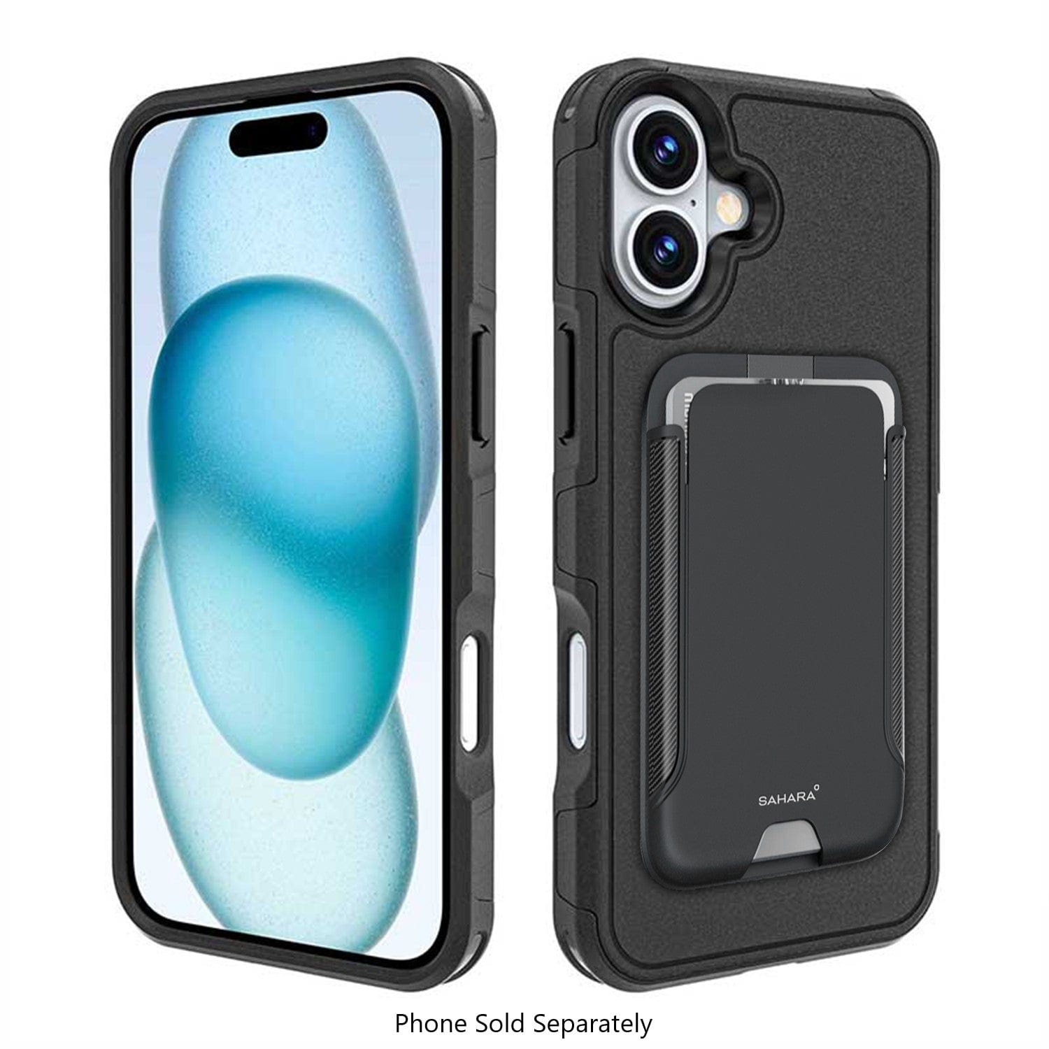 iPhone 16 Plus Rugged Wallet Case with Kickstand - MagSafe, Card Holder | Raider Series