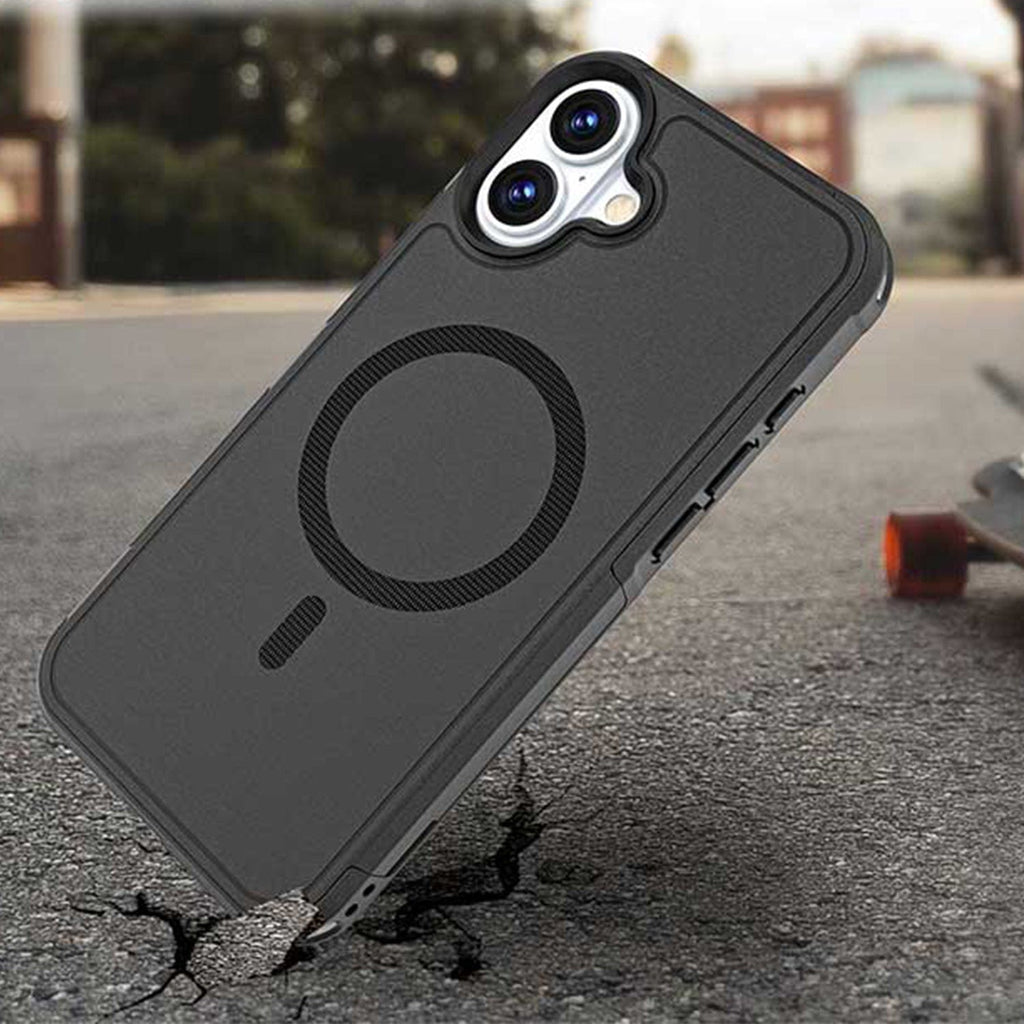 iPhone 16 Plus Rugged Wallet Case with Kickstand - MagSafe, Card Holder | Raider Series